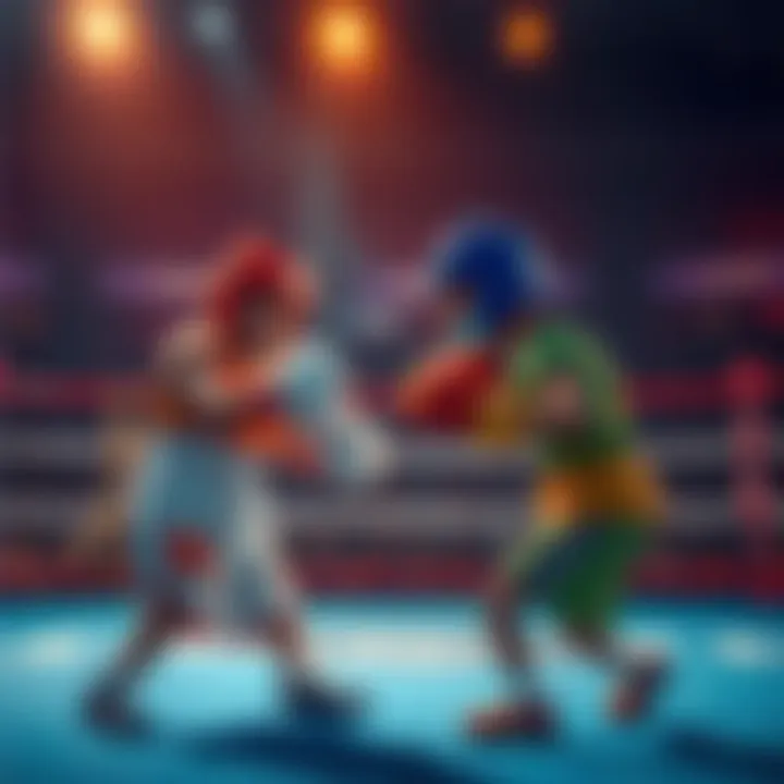 Chiwiwi prepares for a challenging fight against the experienced Font in a boxing ring setting.