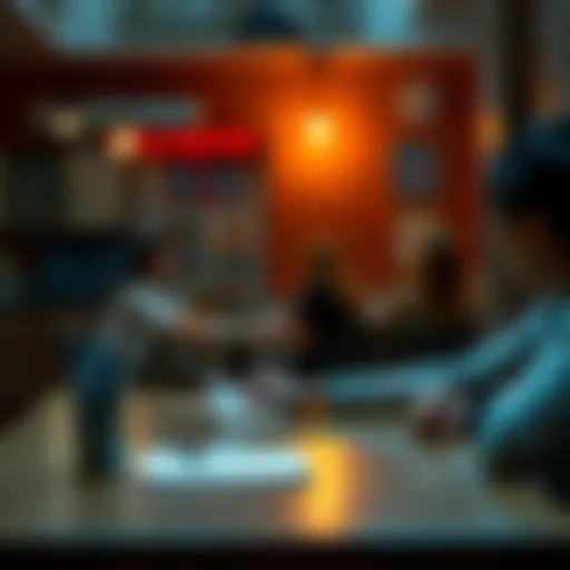 A person sitting at a table with a notebook and pen, ready to share choices and gather opinions from others.