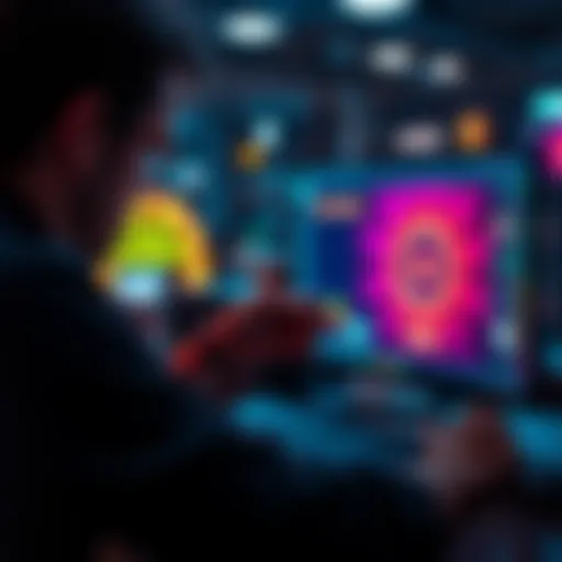 A person reviews online gambling websites on a computer, looking for safe options.