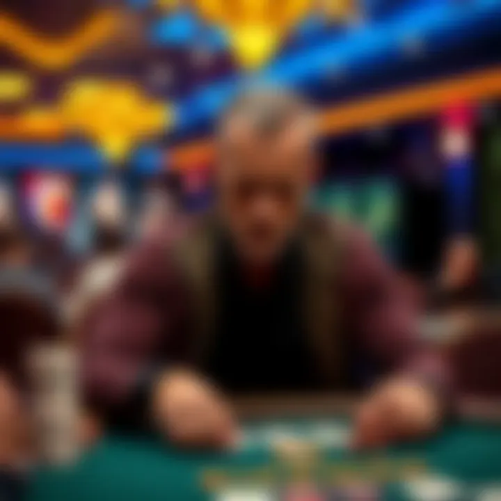 Chris Skinner at a poker table looking disappointed after admitting to cheating