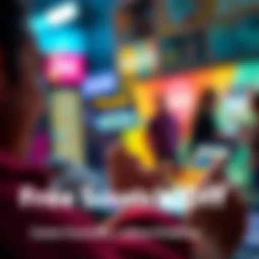 A player scratching off a digital lottery ticket on a smartphone, excited about potential winnings