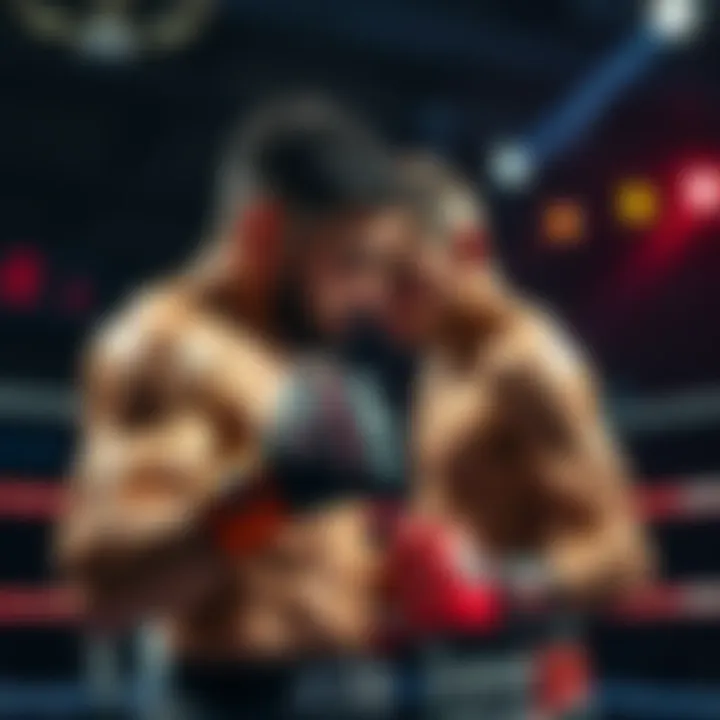 Ciryl preparing to fight Tom in the MMA ring, showcasing determination and focus.