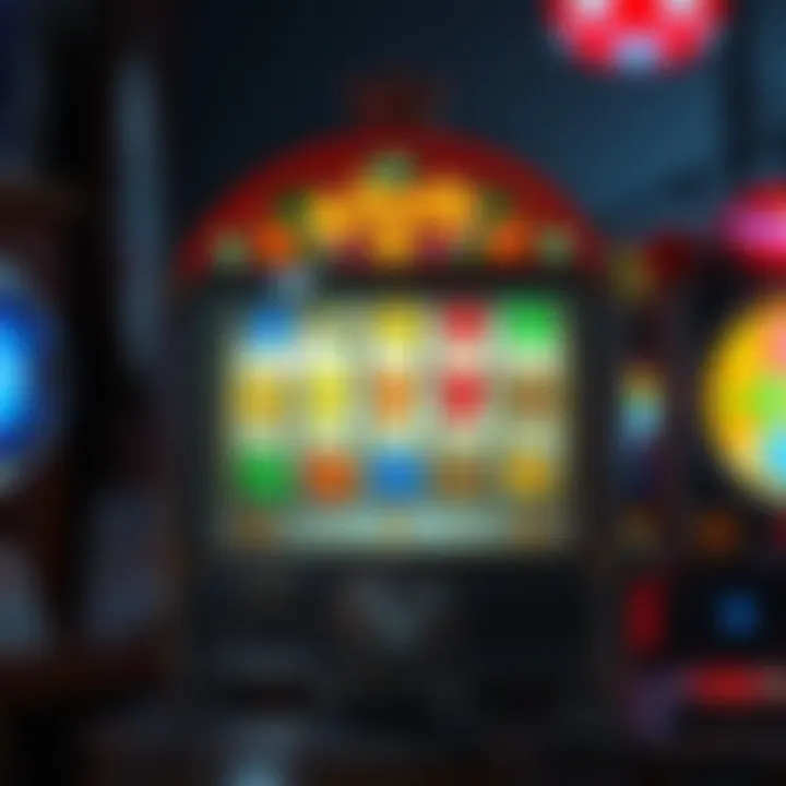 Classic Slot Machine A vintage slot machine with colorful reels and nostalgic designs, attracting players to spin the wheels repeatedly.