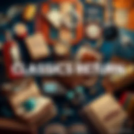 A collage of classic books and films with a nostalgic feel, highlighting their impact on modern culture.