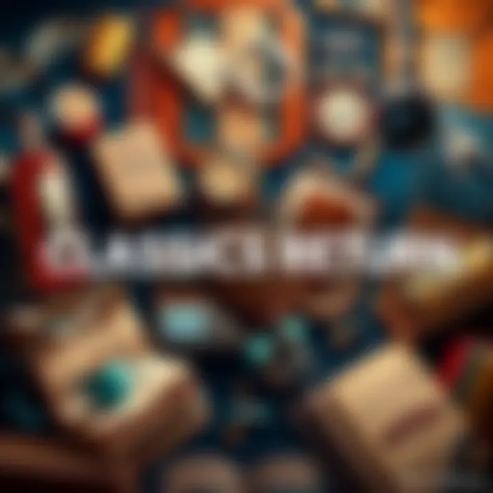 A collage of classic books and films with a nostalgic feel, highlighting their impact on modern culture.