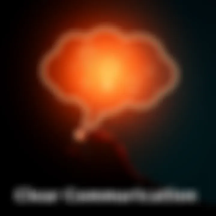 A person speaking with a thought bubble showing clear ideas, representing effective communication.