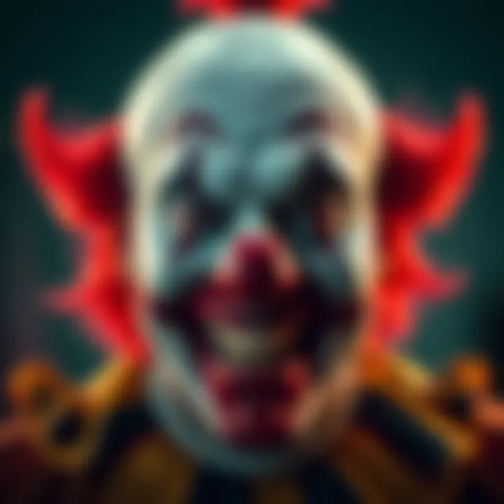 A clown with face paint showing a smile but eyes reflecting sadness, symbolizing the feeling of being a winner and a loser at the same time.