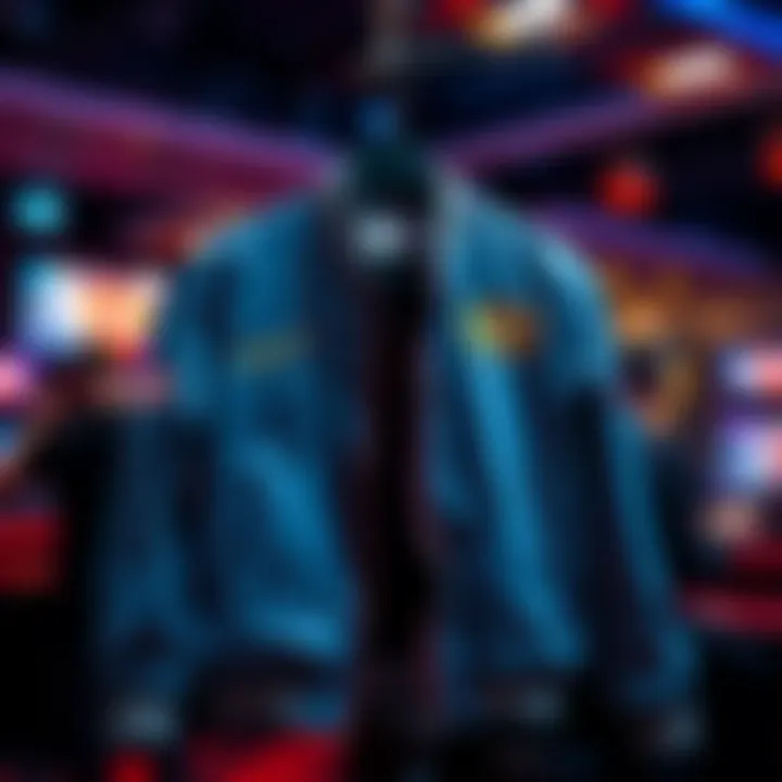 Large, unused jacket from the ClubWPT Mystery Quest event, displayed on a hanger
