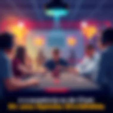 Illustration showing players focused on a poker table without chat distractions