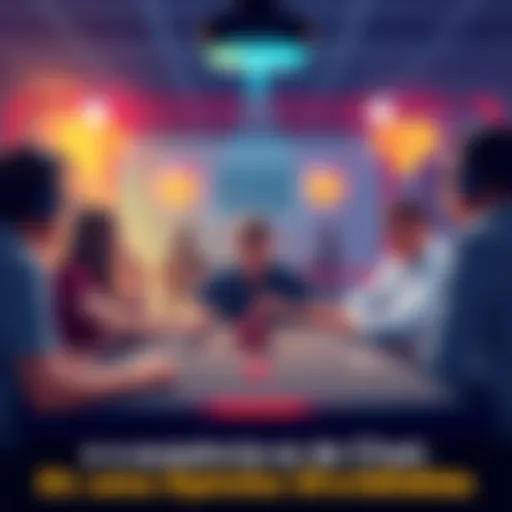 Illustration showing players focused on a poker table without chat distractions
