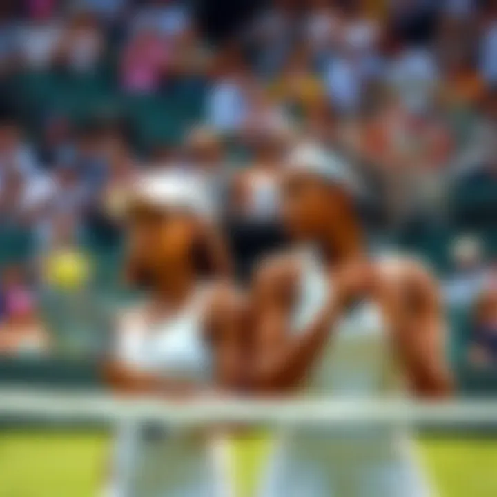 Coco Gauff and Linda Noskova at Wimbledon Coco Gauff and Linda Noskova prepare for their semifinal match at Wimbledon, showcasing determination on the court.