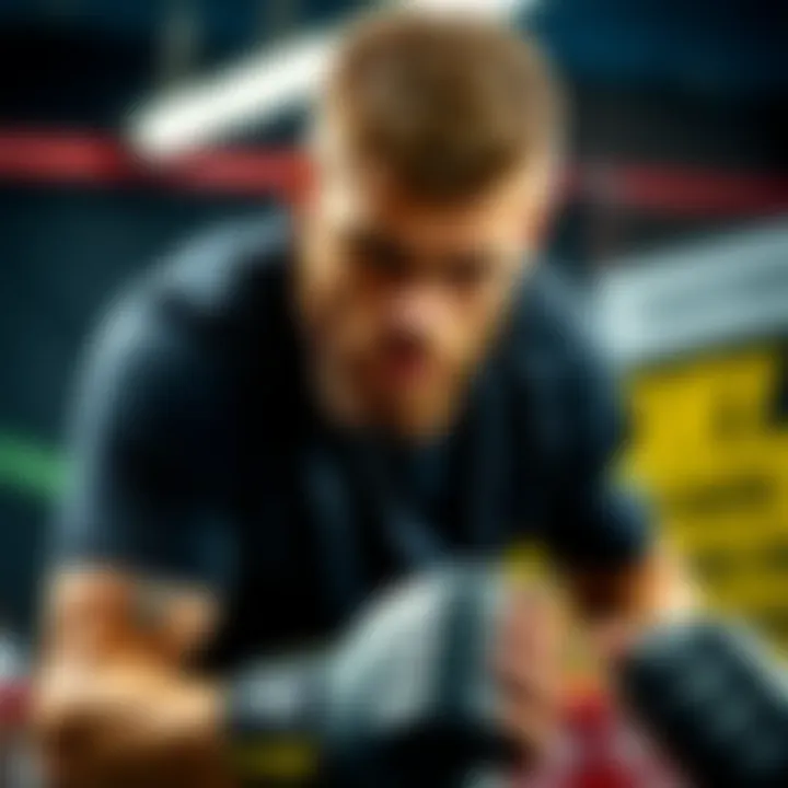 Cody Garbrandt practicing in the gym with determination