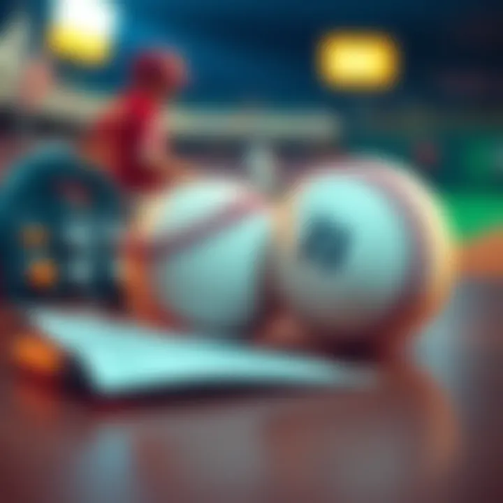 A baseball and betting slip on a table, representing college baseball betting strategies