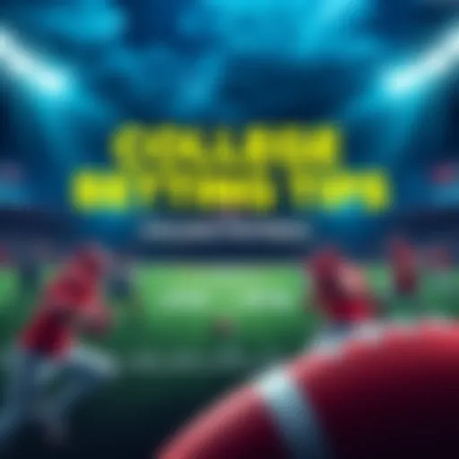 A football field with teams playing, highlighting betting tips for college football season