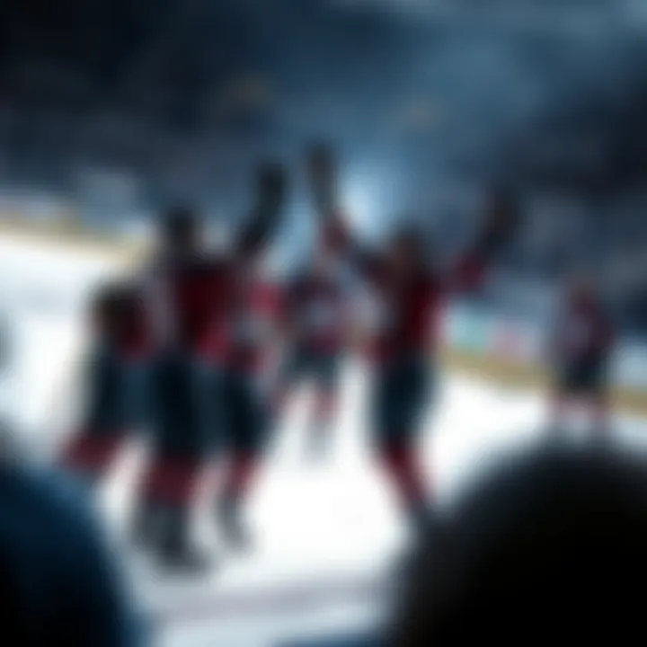 Colorado Avalanche players celebrating a win after a strong performance on the ice