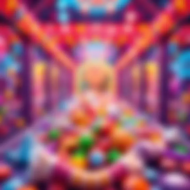 Colorful Candy Game Bright and colorful game interface featuring candy symbols and vibrant graphics
