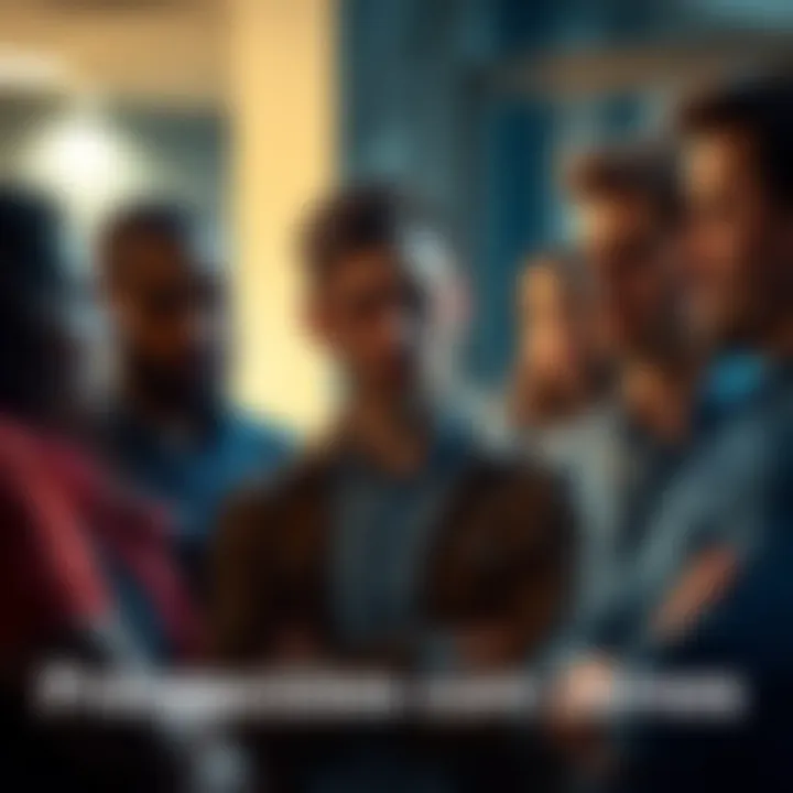 A group of people engaged in a serious conversation about James, showing concern on their faces.