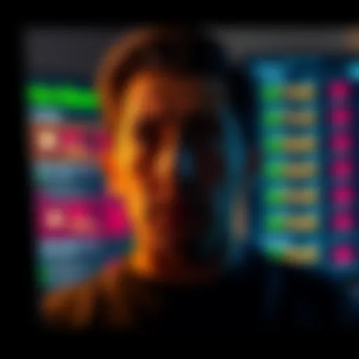 A worried person looking at a computer screen showing bonus purchase options, depicting rising tensions in the market.