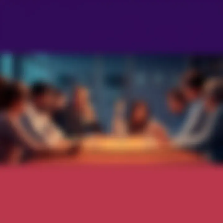 A group of people discussing and debating around a table, showing diverse emotions like concern and frustration.