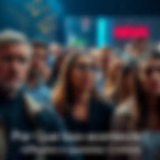 A group of diverse people expressing confusion and frustration about unexpected events in society.