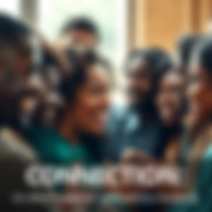 A group of diverse people sharing emotions and connecting with each other through expressions and gestures.