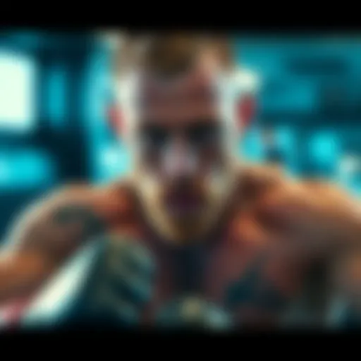 Conor McGregor training in a gym, focused and determined