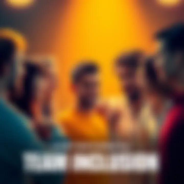 Group of people discussing a recent decision to add a new member, showing varied reactions of approval and disapproval.