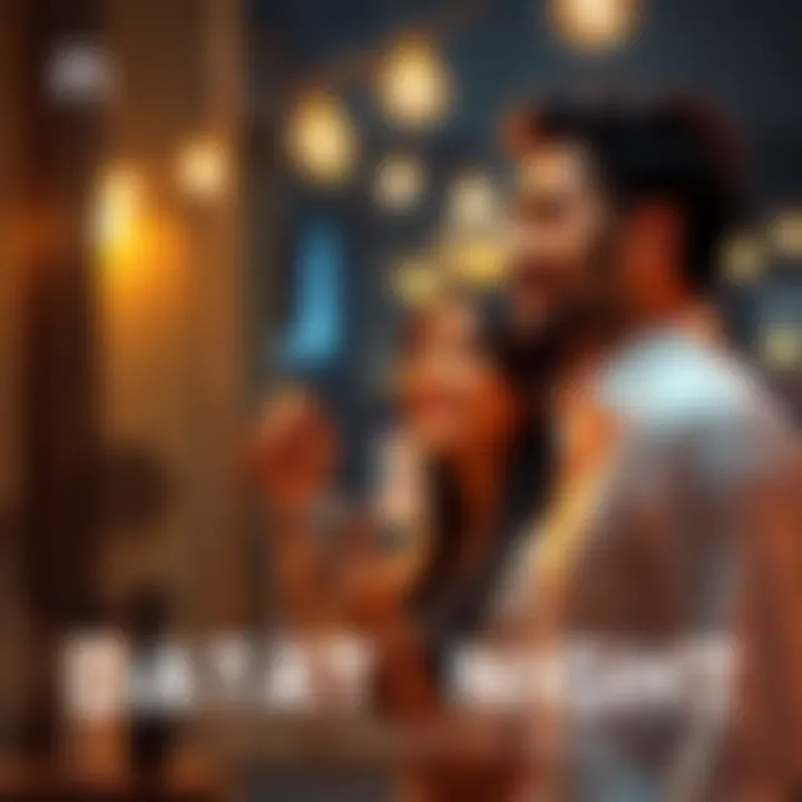 A couple getting ready for a special date night, looking excited and dressed nicely.