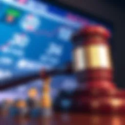 Close-up of a court gavel next to betting symbols, representing legal action in gambling disputes.