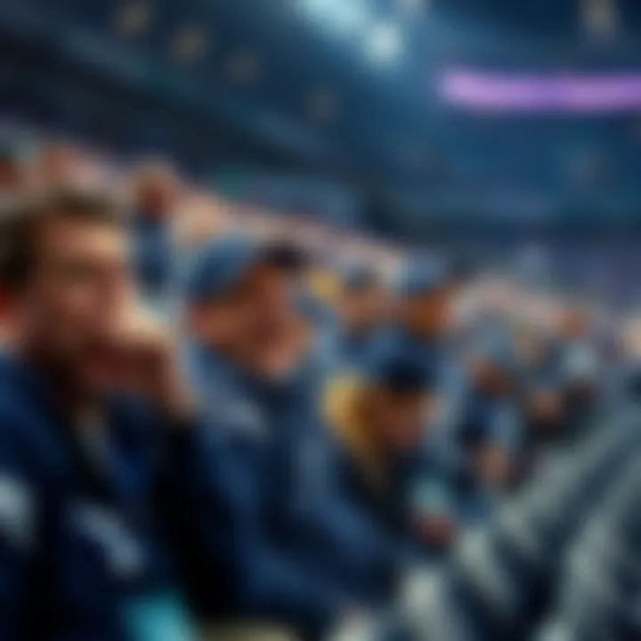 Frustrated Cowboys fans in the stands showing signs of anger after the team's poor performance against the Jets