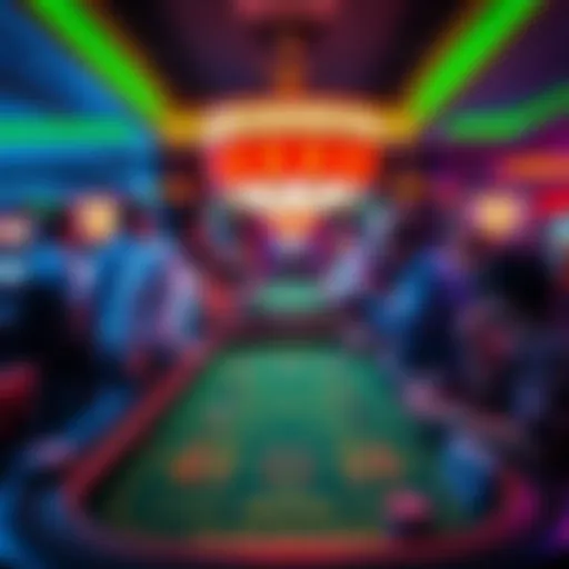 Group of people enjoying a game of craps at a casino in Blackhawk