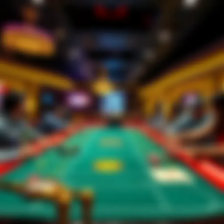 A $5 craps table with people enjoying a game in a Las Vegas casino setting