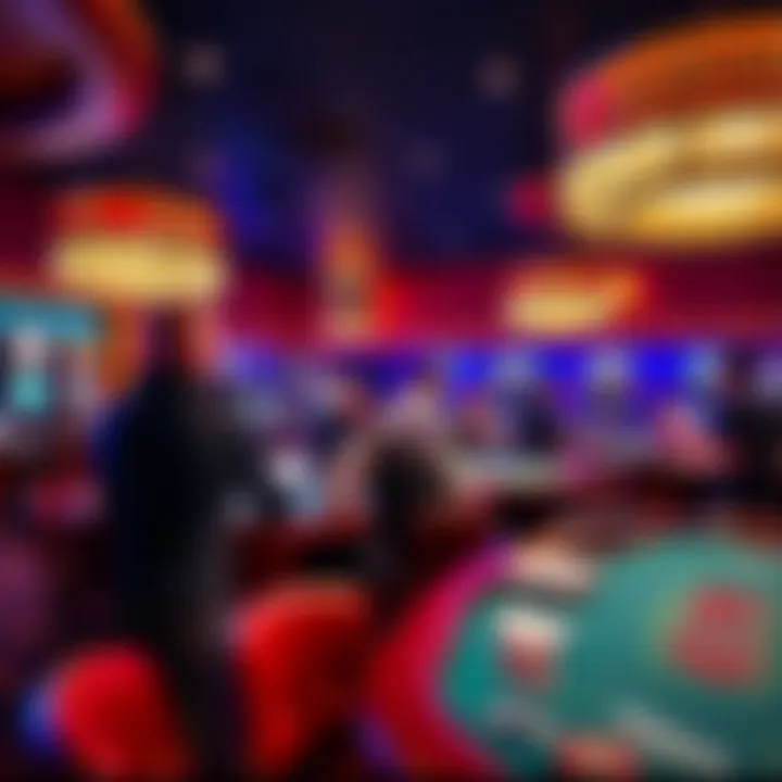 People playing at the craps tables at Harrahs Cherokee, showcasing Roll to Win and Bubble Craps options.