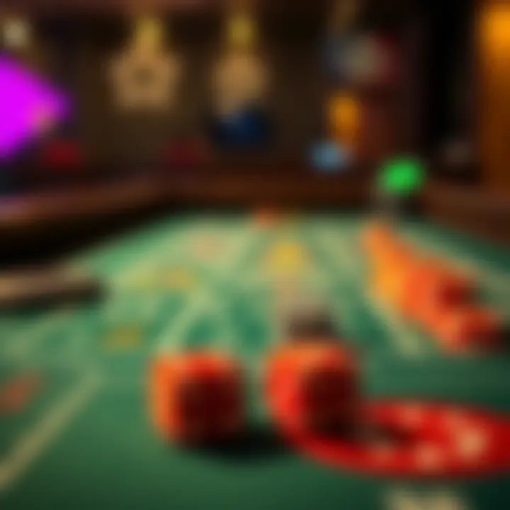A craps table showing chips and dice, illustrating the Iron Cross and 3-Point Molly strategies in action.
