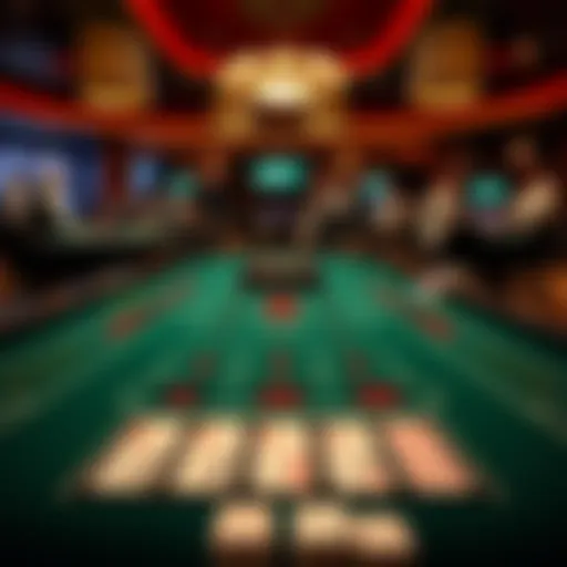 A craps table showing come bets with players and dealers in a casino setting