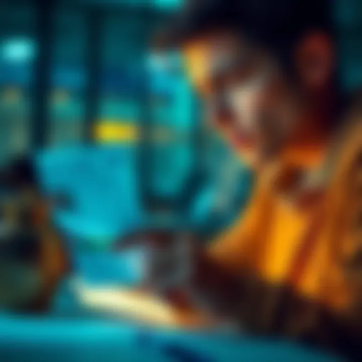 A concerned person looking at a credit card statement with unexpected charges highlighted, representing financial caution.
