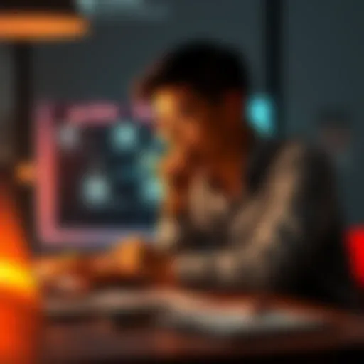 A thoughtful person reflecting on societal changes with notes and a laptop on a table.