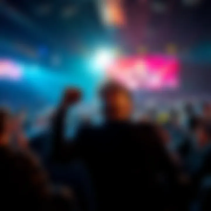 A frustrated audience reacting negatively to a performance, with people expressing disappointment through gestures