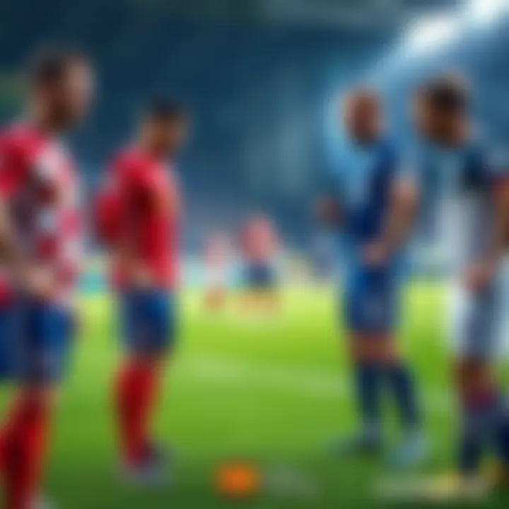 Croatian League Match Preview Players from Hajduk and Varaždin warming up before the match, showcasing team colors and intensity.