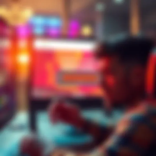 A person looking frustrated at a computer with Crown Casino website open, showing a blocked withdrawal option for Skrill.