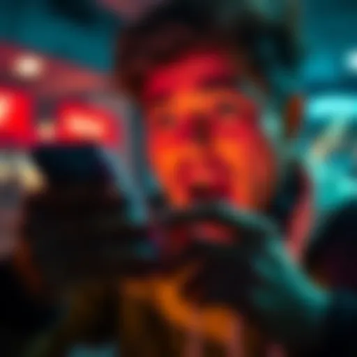 A person excitedly looking at a smartphone displaying a cryptocurrency wallet with bonus notifications.