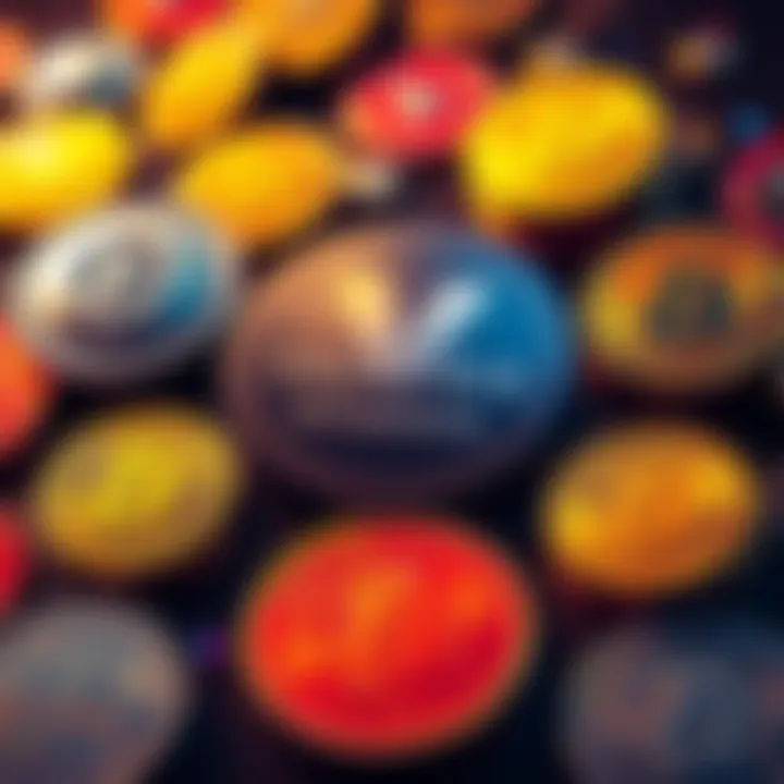 Crypto Bonus Opportunities A graphic showing various cryptocurrency symbols with a focus on Valkyrie Studios, featuring dollar signs to emphasize bonus chances.