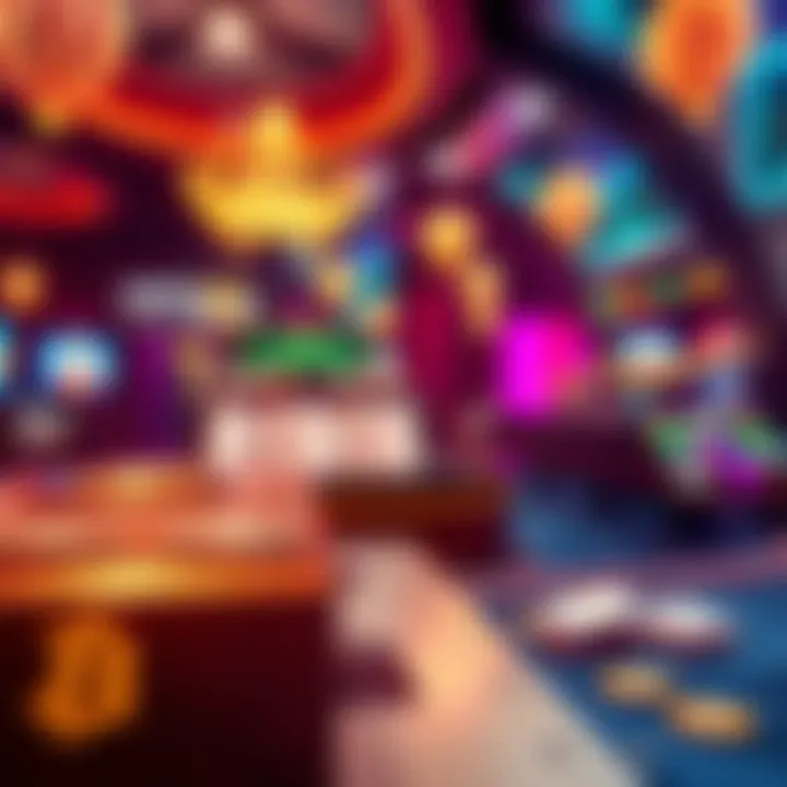 Crypto Casino with Fast Withdrawals A graphic showing a digital casino environment with symbols of cryptocurrencies and cash, indicating fast payouts without verification.