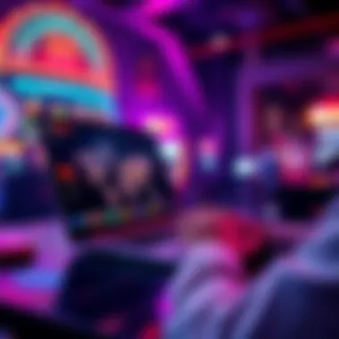 A person using a laptop to access online crypto casinos without a VPN in the USA.