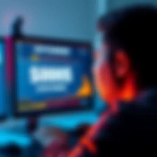 A person looking at a computer screen displaying cryptocurrency deposit bonuses and limits
