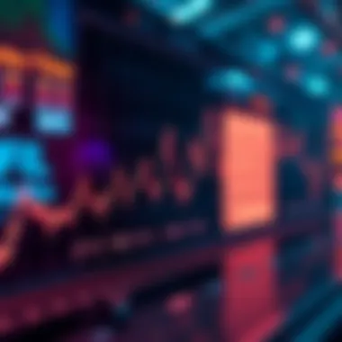 Crypto Market Event A graph showing fluctuating prices in the cryptocurrency market with a calendar marking important dates.