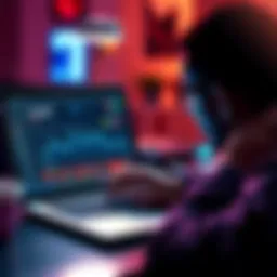 A person viewing a digital wallet on a laptop, checking their cryptocurrency balances and rewards
