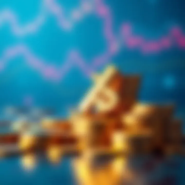 A graphic showing coins stacked with a percentage symbol indicating returns on investment