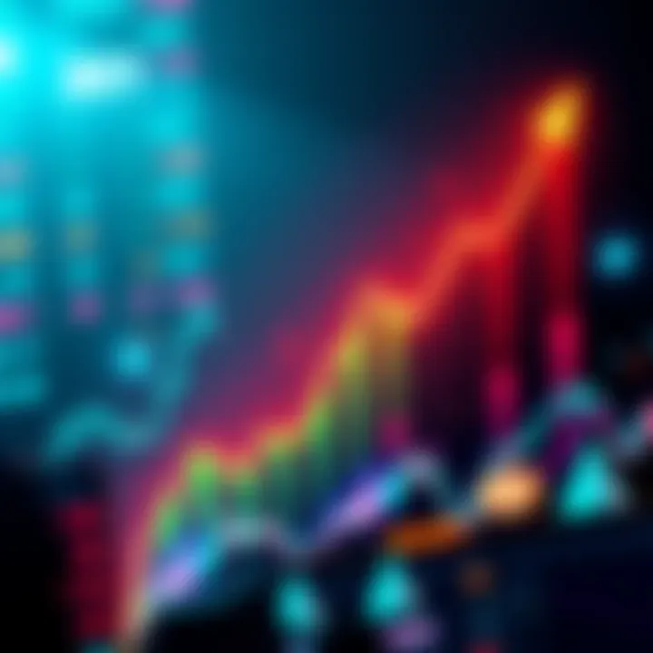 A graphic showing a bullish market trend with rising cryptocurrency values, symbolizing significant profits for investors