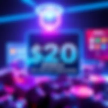 Cryptocurrency bonus promo A graphic showing a $20 bonus for cryptocurrency with a bright, eye-catching design and a call to action to act quickly.